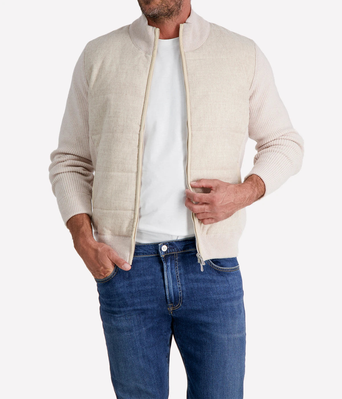 Zip Jacket in BEIGE
