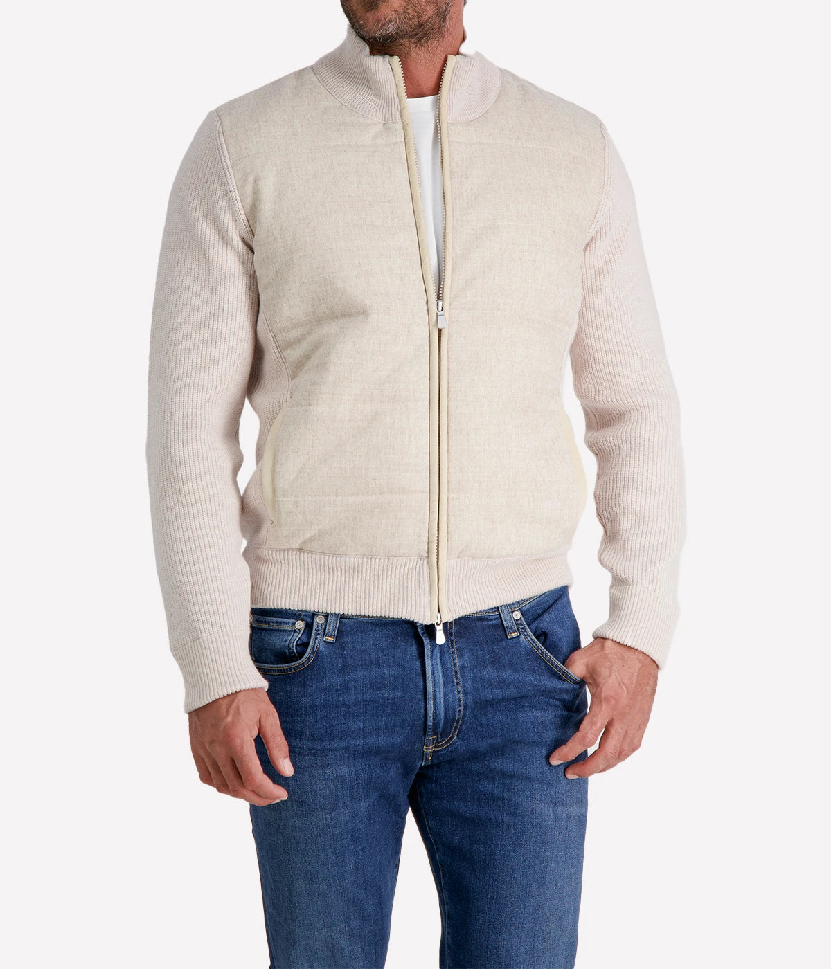 Zip Jacket in BEIGE