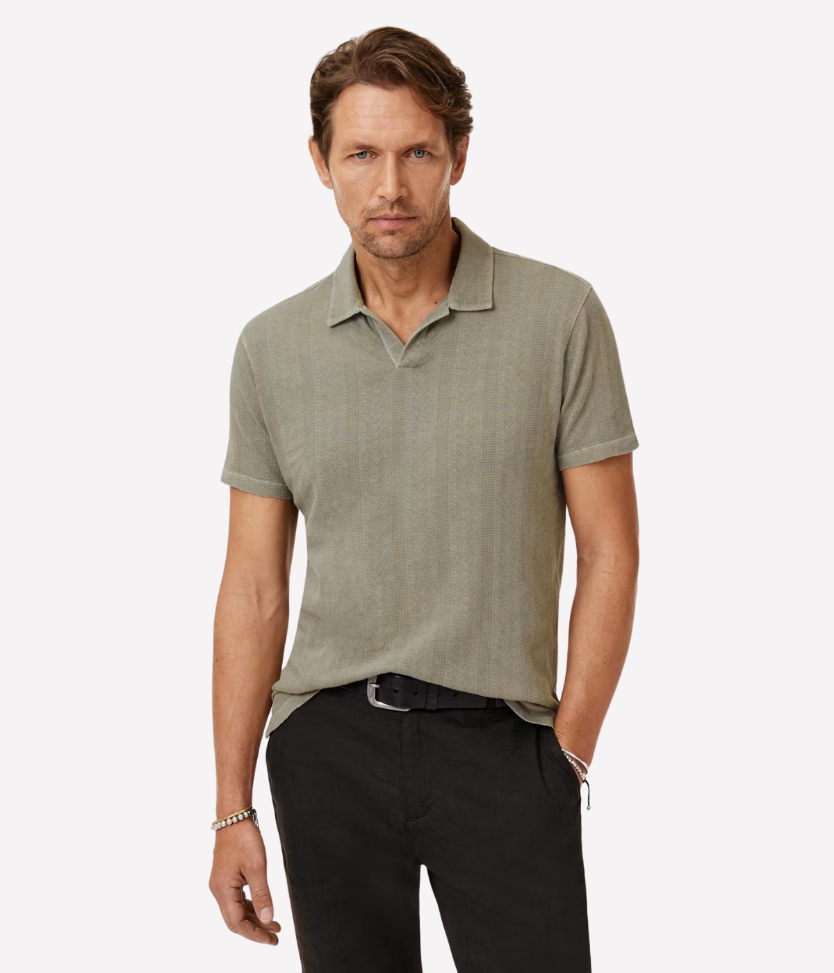 Zion Jacquard Short Sleeve in Spruce
