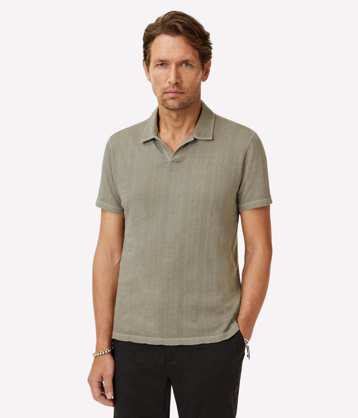 Zion Jacquard Short Sleeve in Spruce