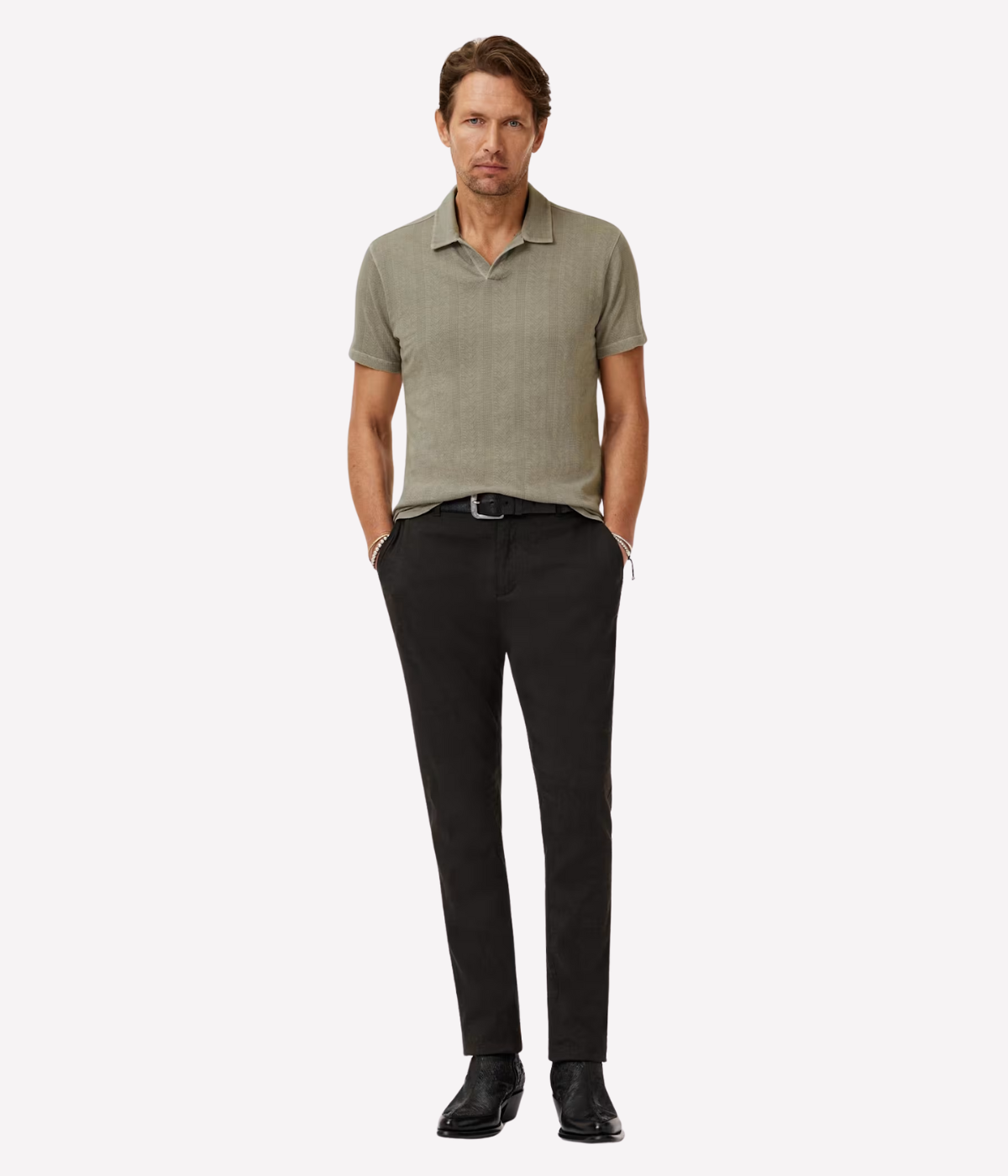 Zion Jacquard Short Sleeve in Spruce