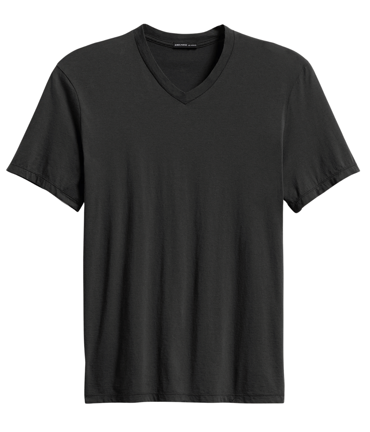 Luxe Lotus Jersey V Neck T-Shirt in Carbon