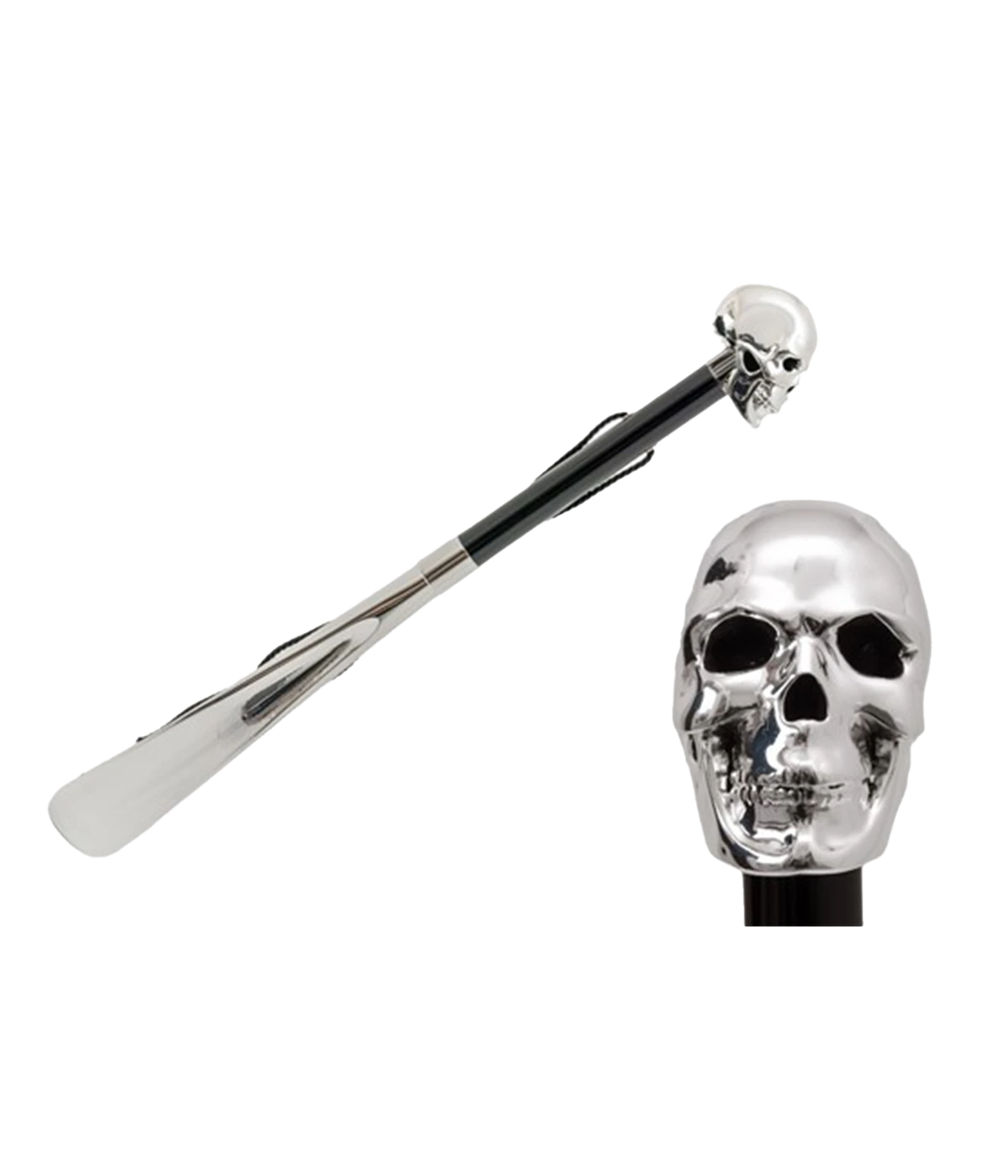 Skull Shoehorn in Silver