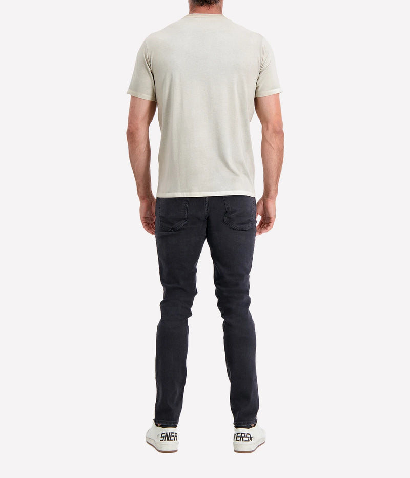 Hand Painted Cotton T-Shirt in Taupe