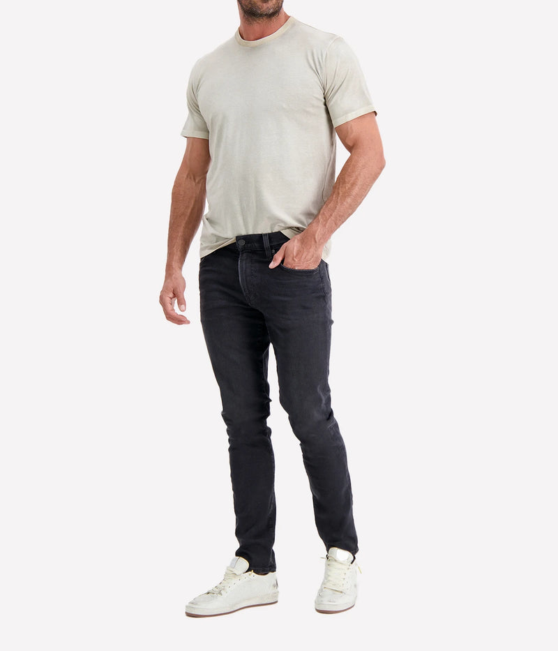 Hand Painted Cotton T-Shirt in Taupe