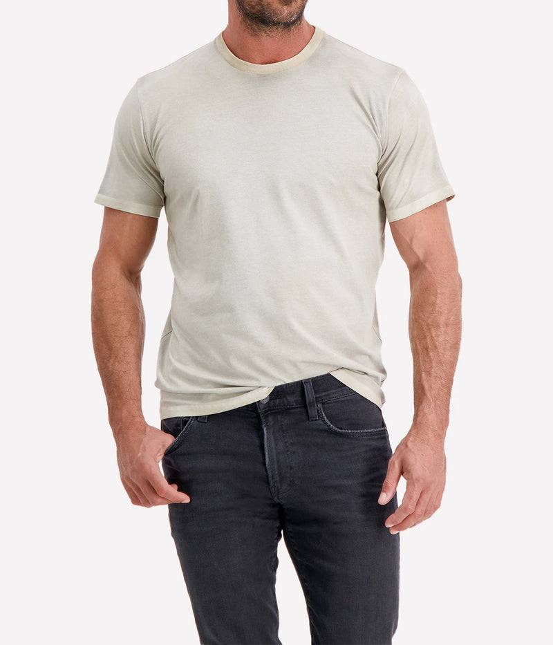 Hand Painted Cotton T-Shirt in Taupe