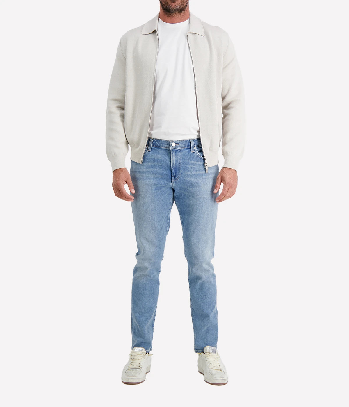 Man Double Knit Bomber in 910GR