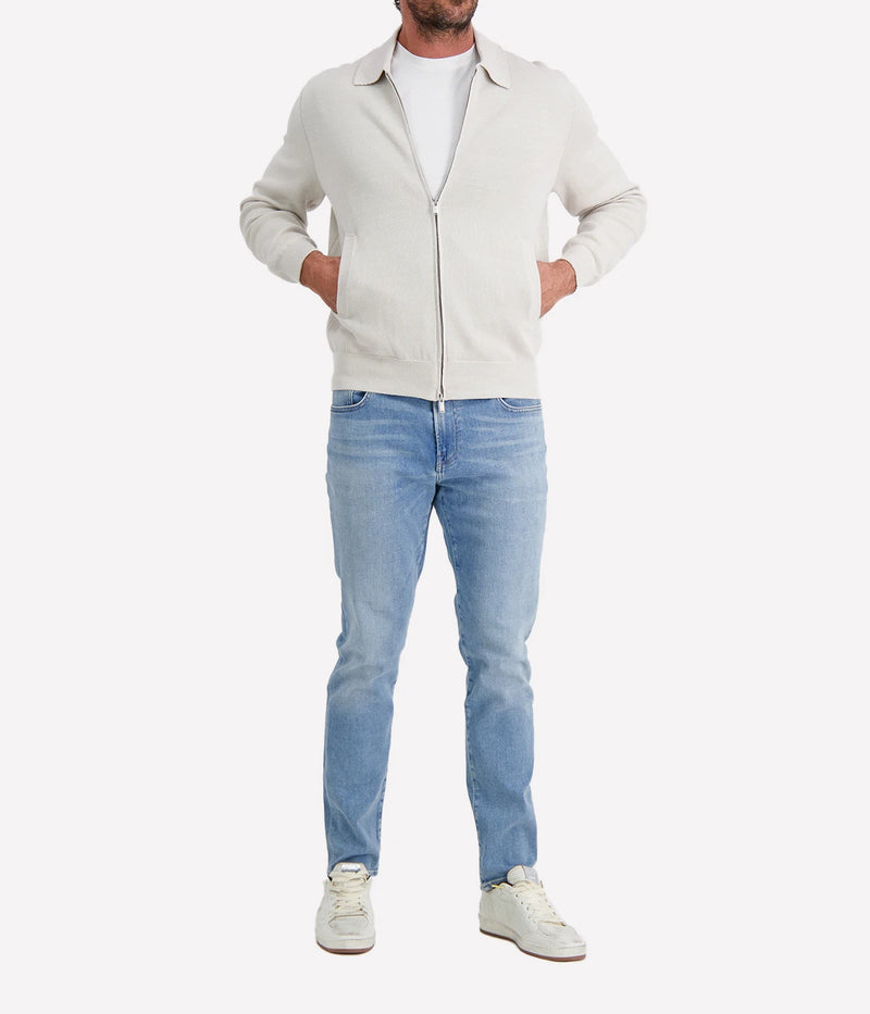 Man Double Knit Bomber in 910GR