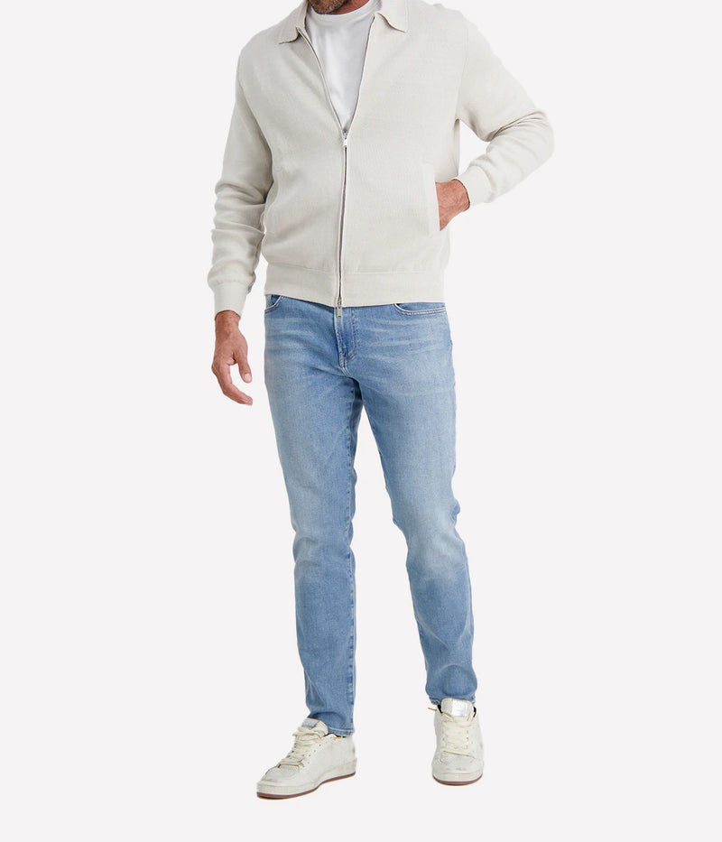 Man Double Knit Bomber in 910GR