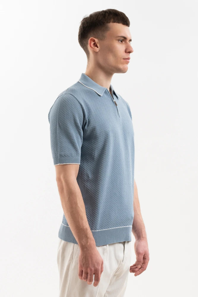 Half Zip Sweater in Blue