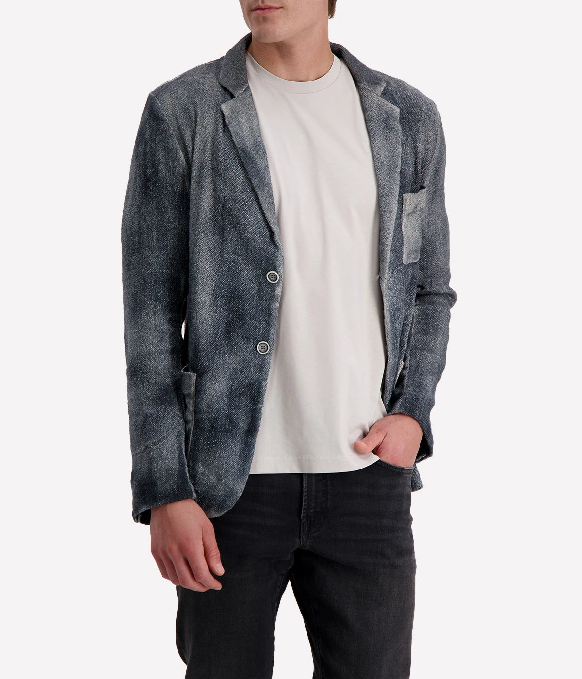 Hand Painted Linen Jacket in Husky