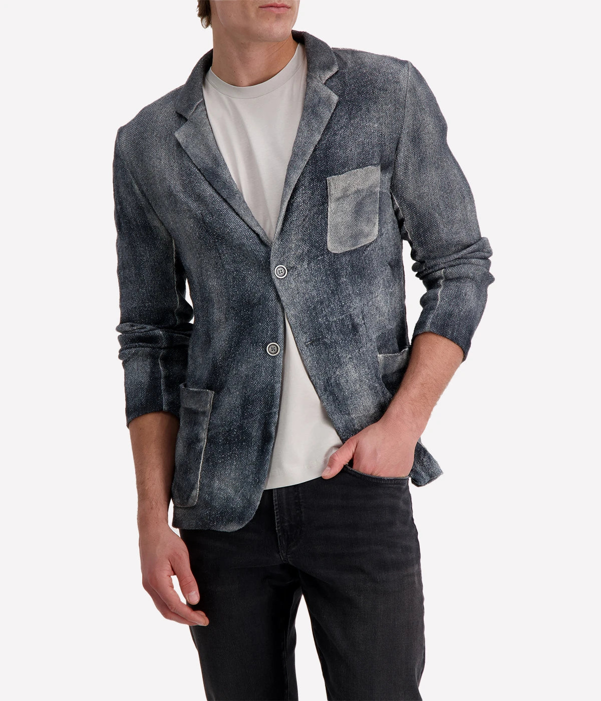 Hand Painted Linen Jacket in Husky