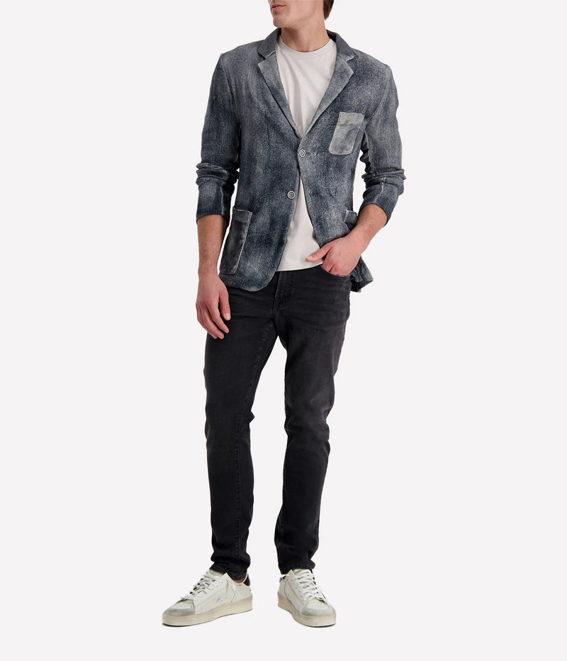 Hand Painted Linen Jacket in Husky