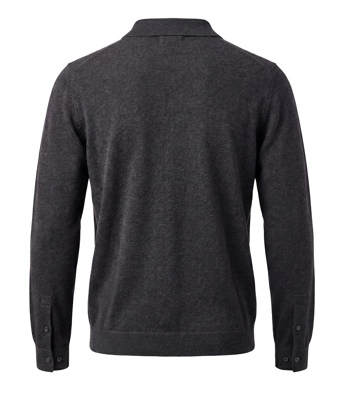 Knitted Pullover Polo in CHARCOAL