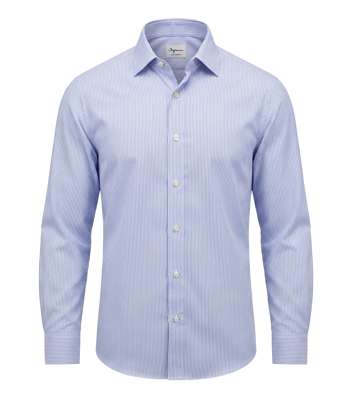 Slim Fit Shirt In Light Blue White Stripe
