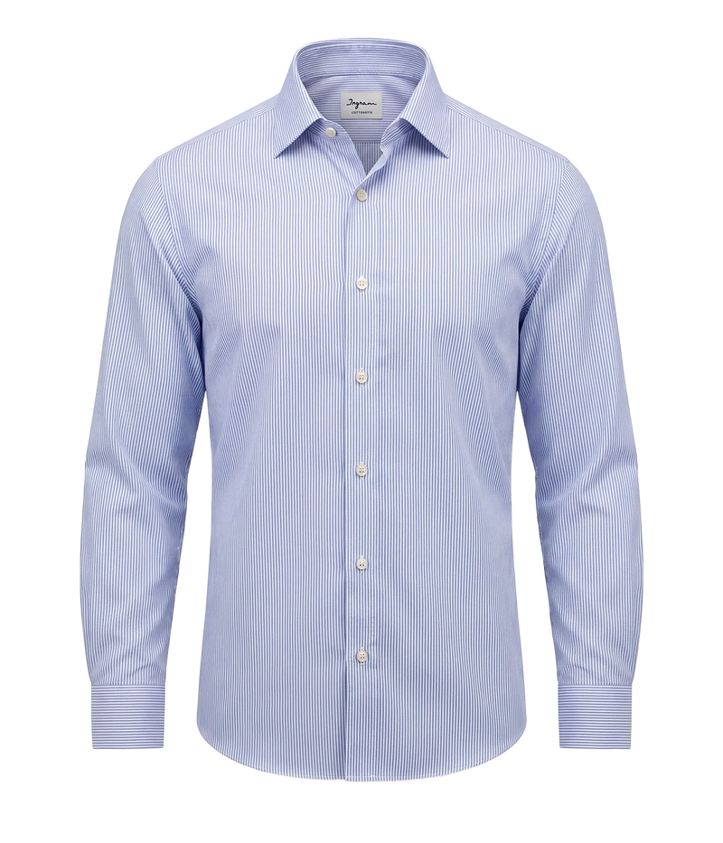 Slim Fit Shirt In Light Blue White Stripe