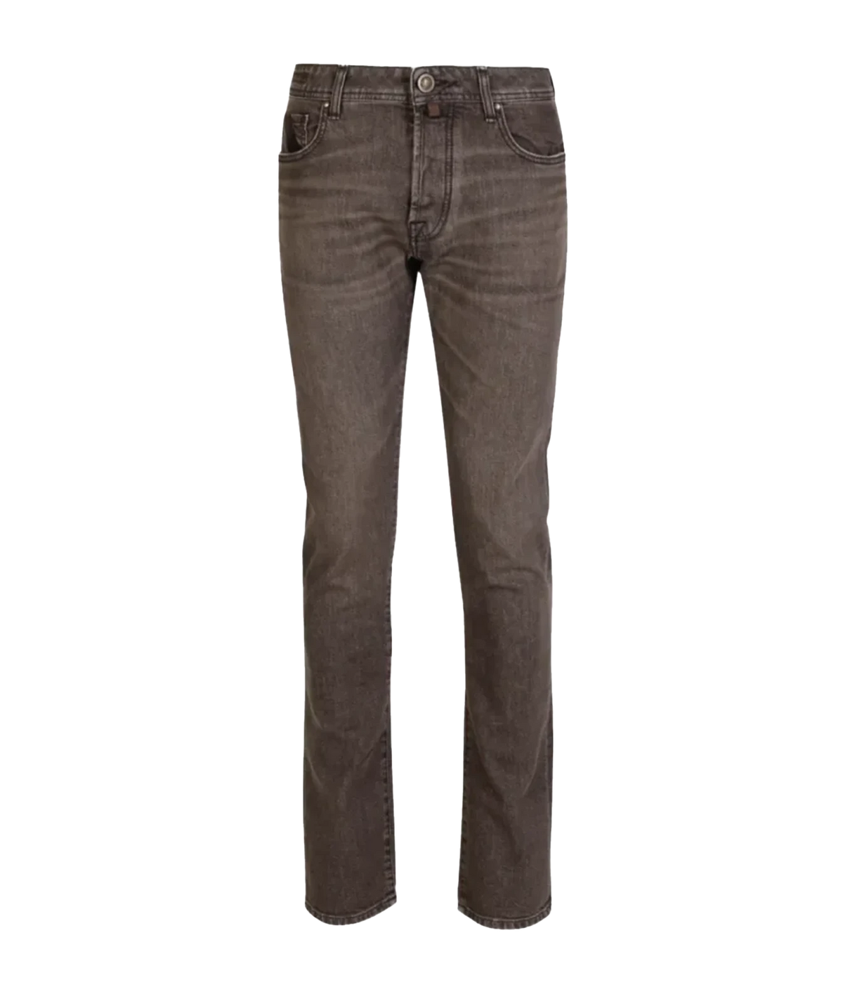 Front product view of Jacob Cohën Bard Regular-Slim Jeans in Dark Brown