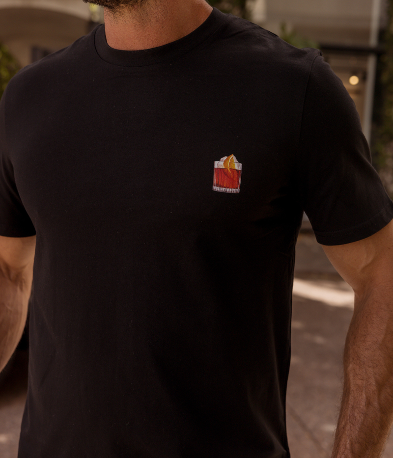 Save Water Drink Negronis Tee in Black