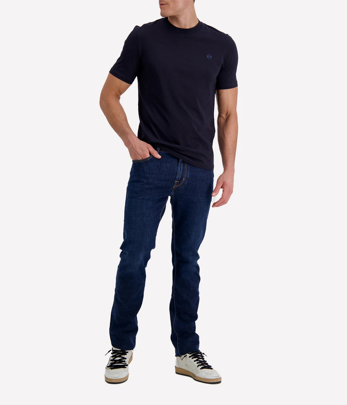 Girocollo Costina T-Shirt in Navy Blue