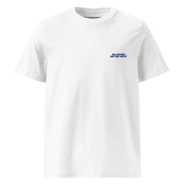 No Crying on the Yacht Tee in WHITE