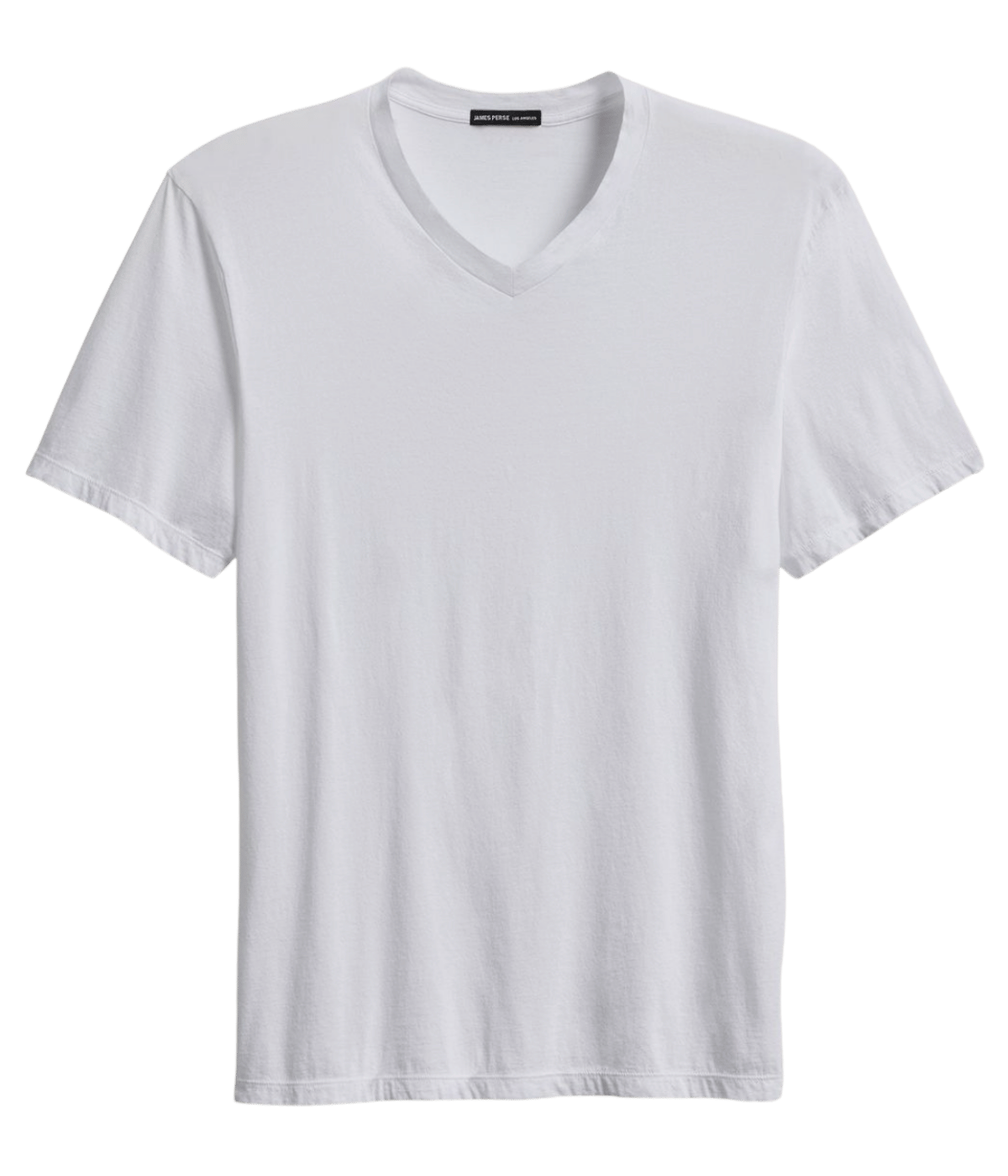 Luxe Lotus Jersey V Neck T-Shirt in White