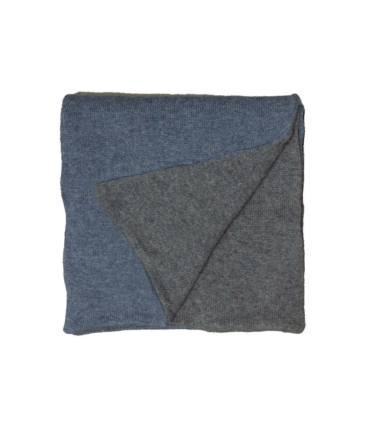 Double Sided Scarf in Blue & Grey