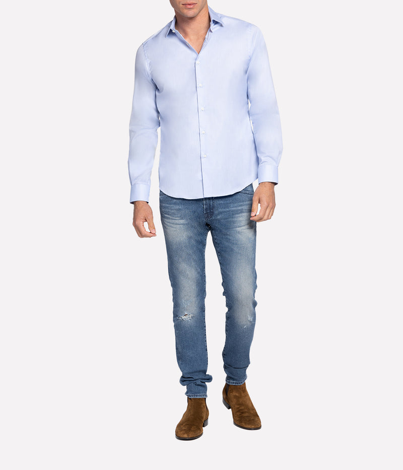 Slim Fit Business Shirt in Light Blue