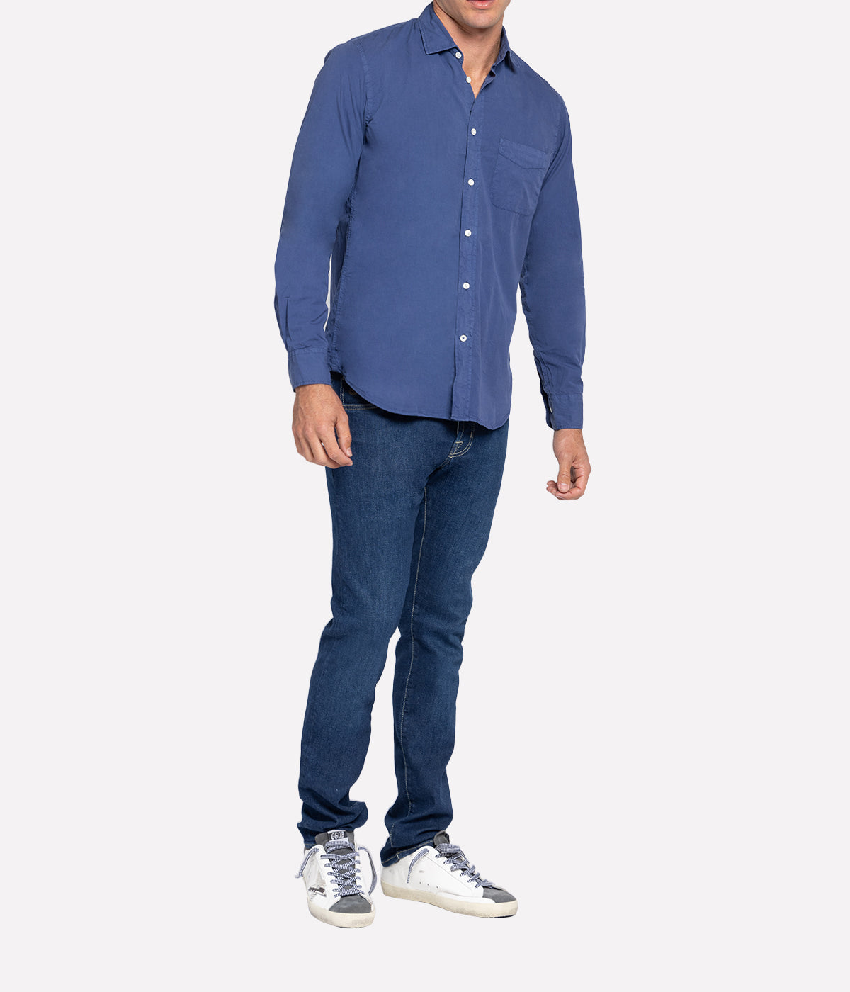 Woven Shirt in Velvet Blue