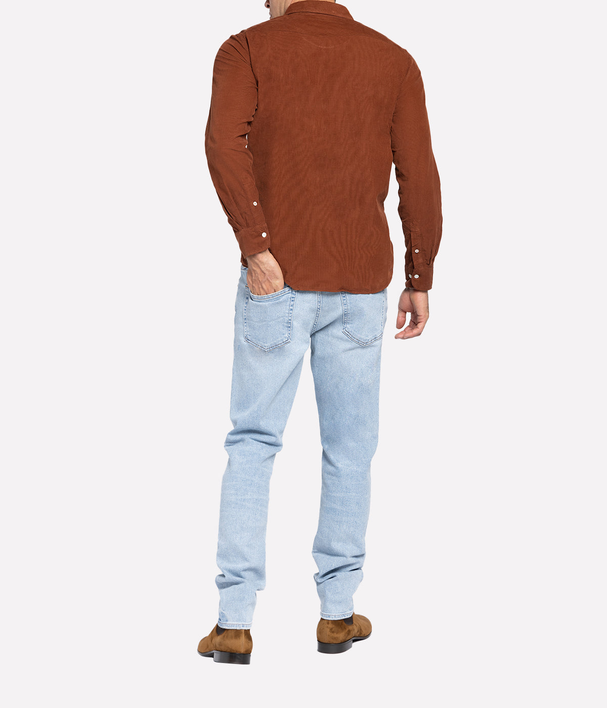 Woven Shirt in Olive Brown