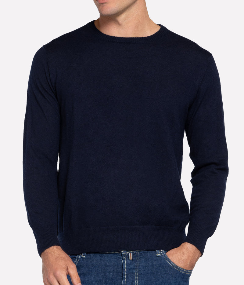Baby Cashmere Crew in Navy