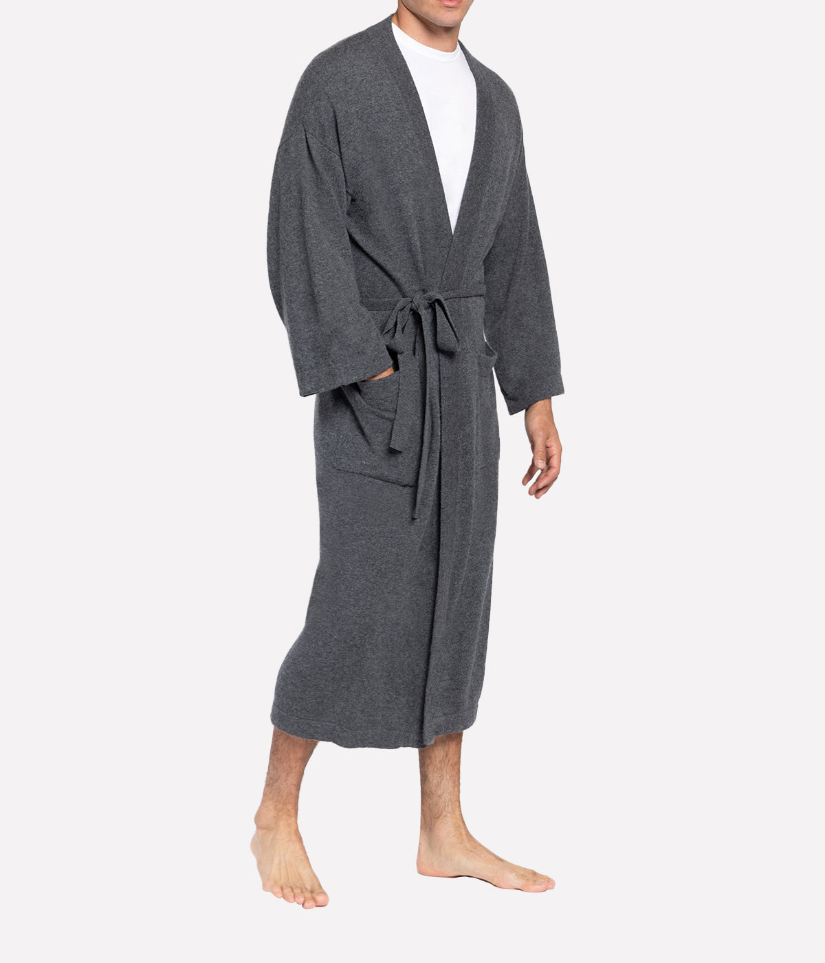 Mens Robe in Charcoal