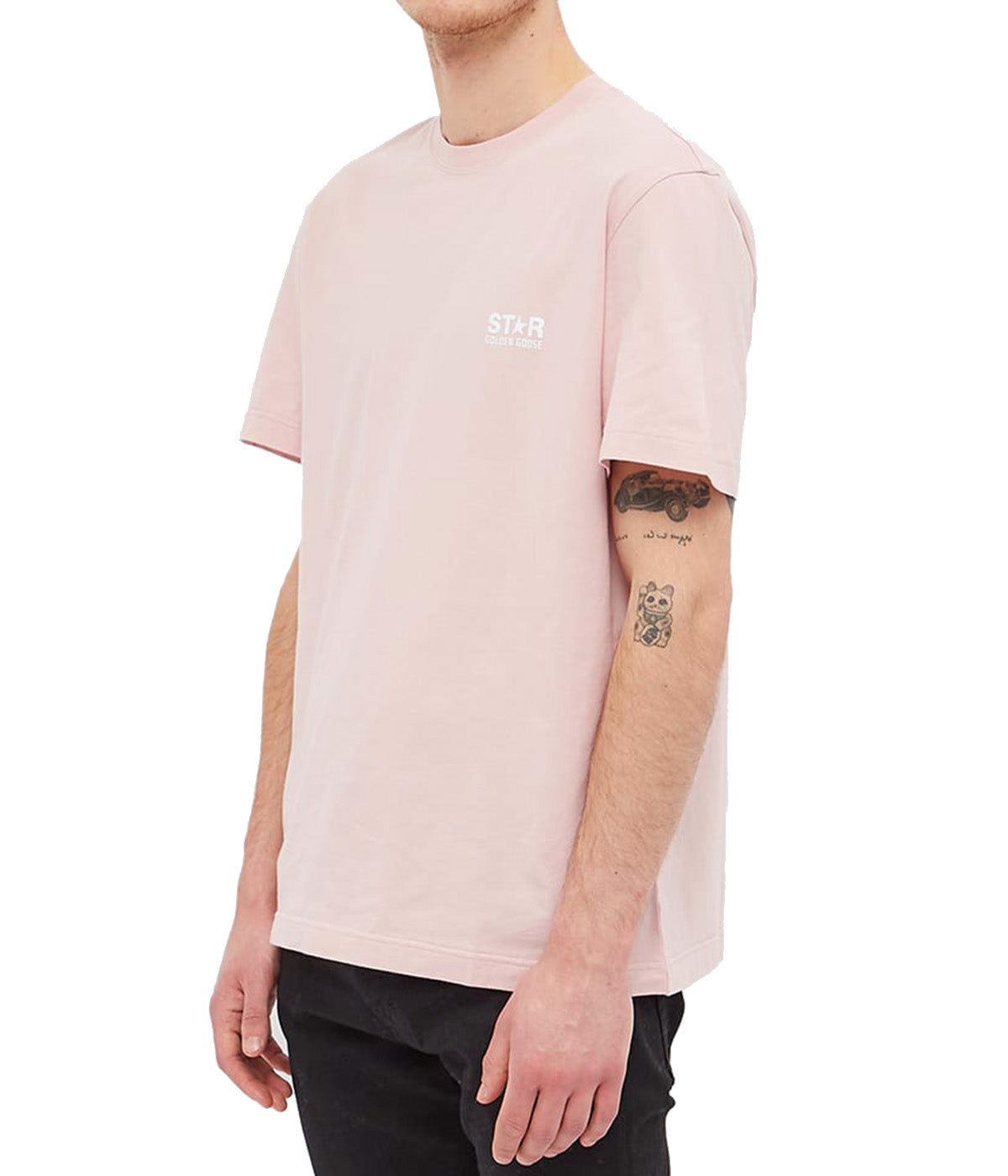 Star Regular T-Shirt in Pink Lavender & White