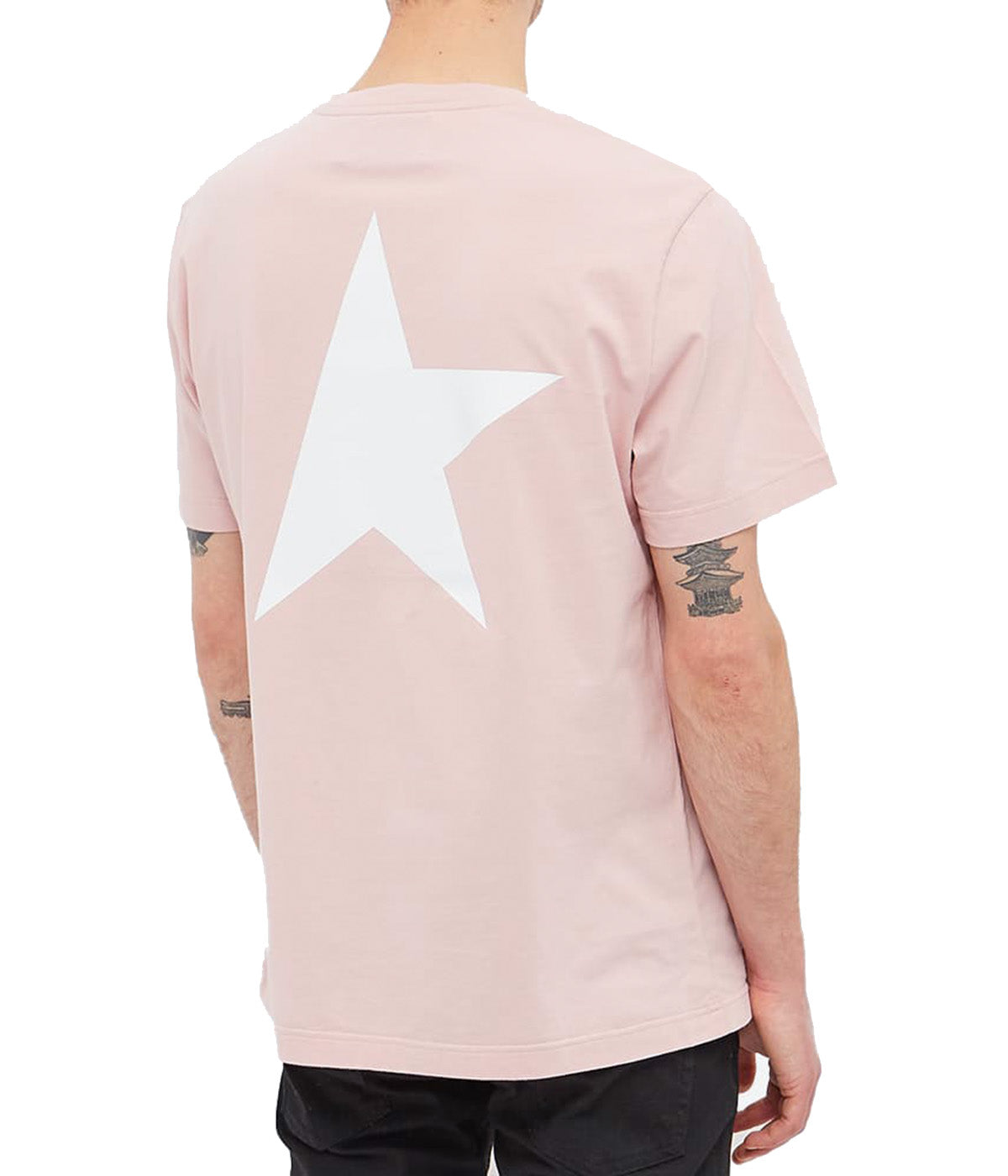 Star Regular T-Shirt in Pink Lavender & White
