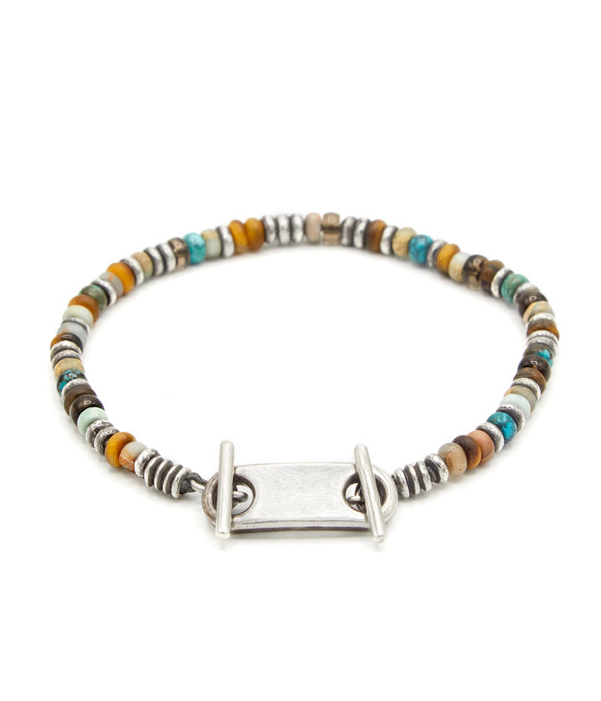 9mm Short ID Bar Bracelet in Earth Tone