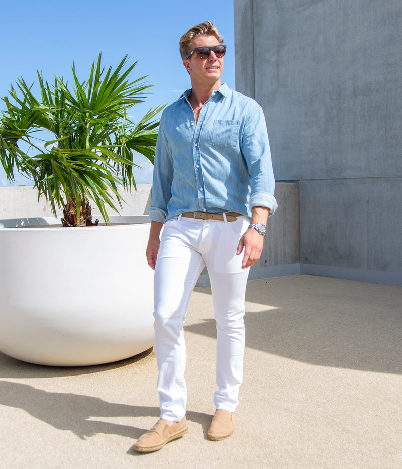 Pisa Denim in Bianco Ottico White