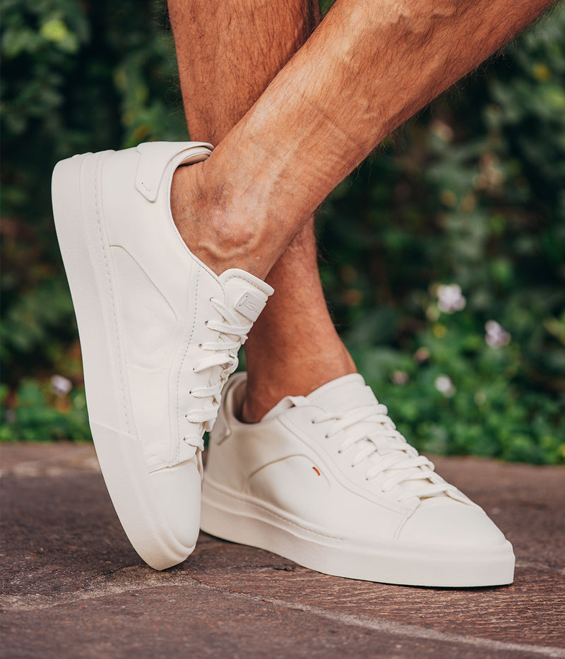 Leather Sneaker in White