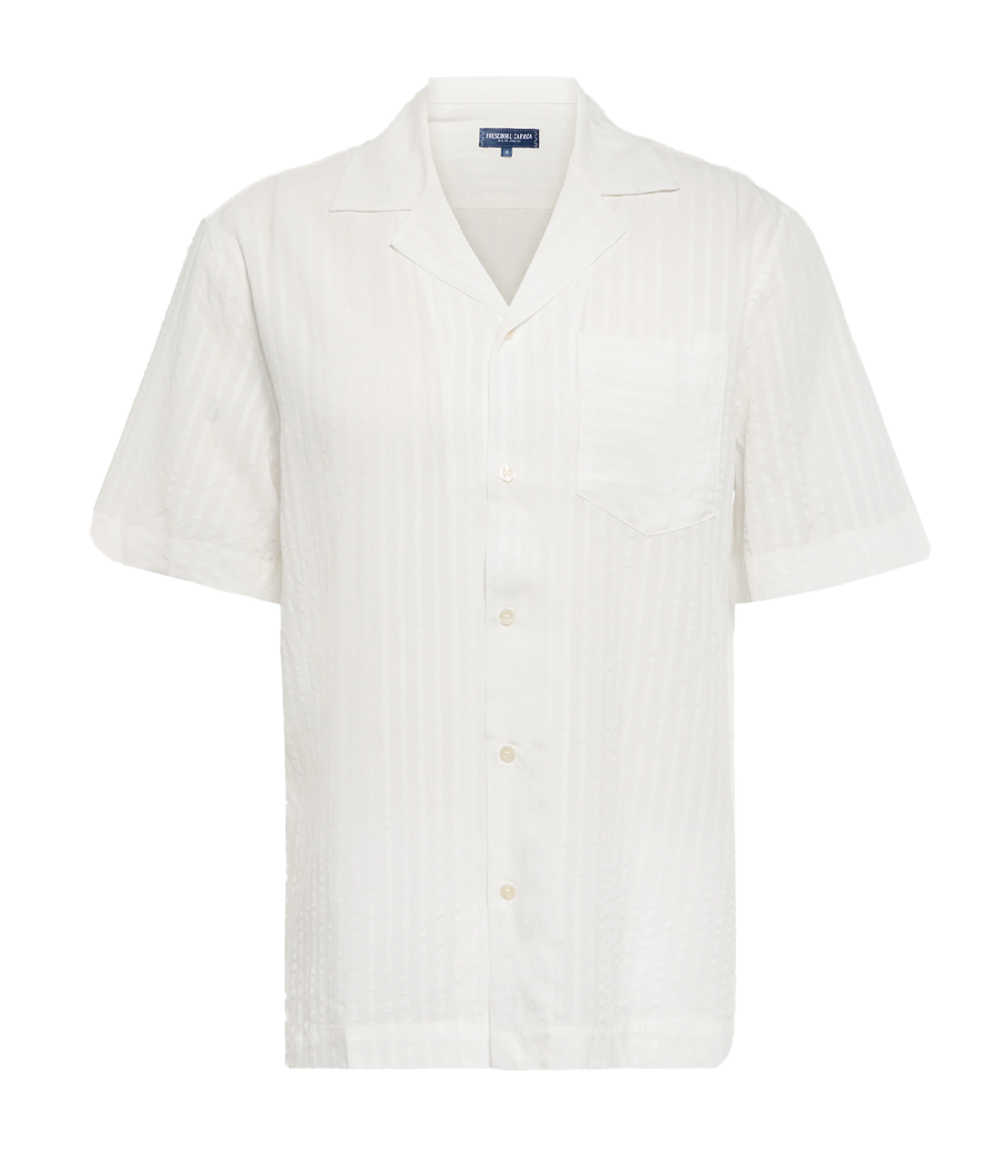 Angelo Tencel Seersucker Short Sleeve in White