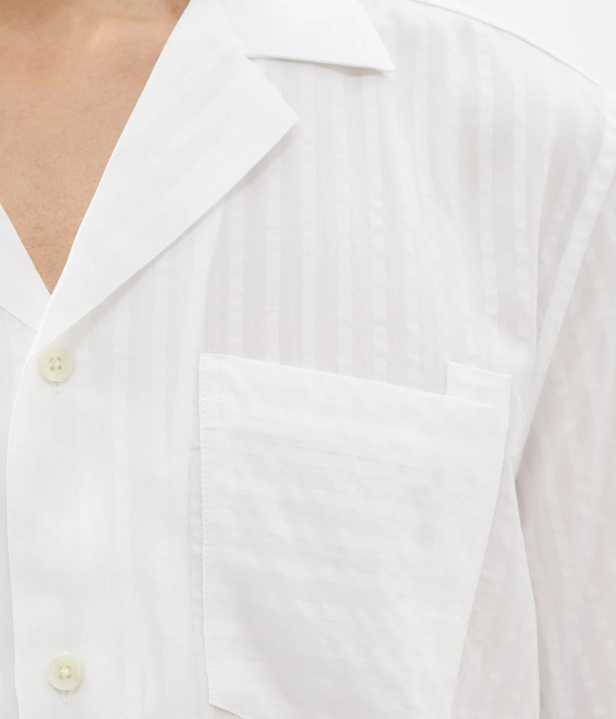 Angelo Tencel Seersucker Short Sleeve in White