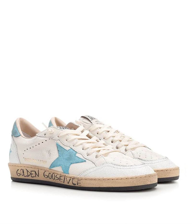 Ball Star Nappa Upper Suede Star & Heel in White & Sky