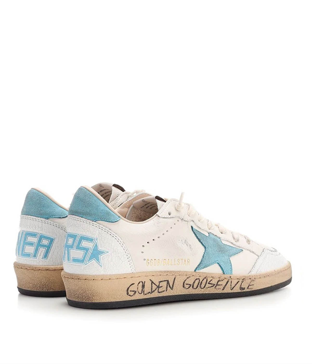 Ball Star Nappa Upper Suede Star & Heel in White & Sky