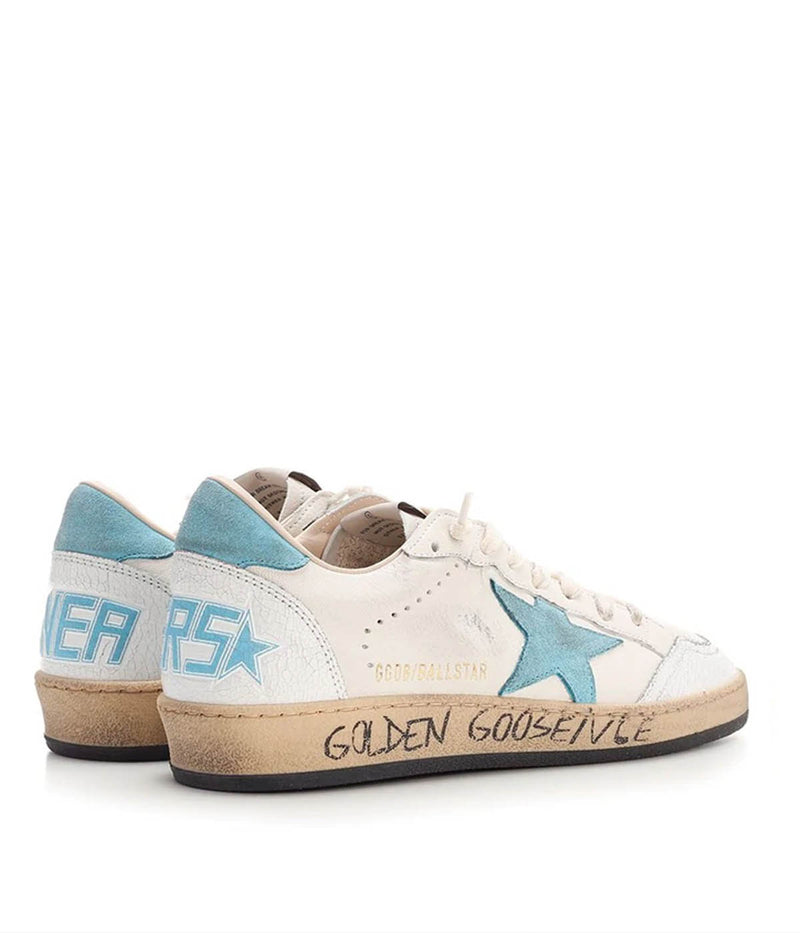 Ball Star Nappa Upper Suede Star & Heel in White & Sky