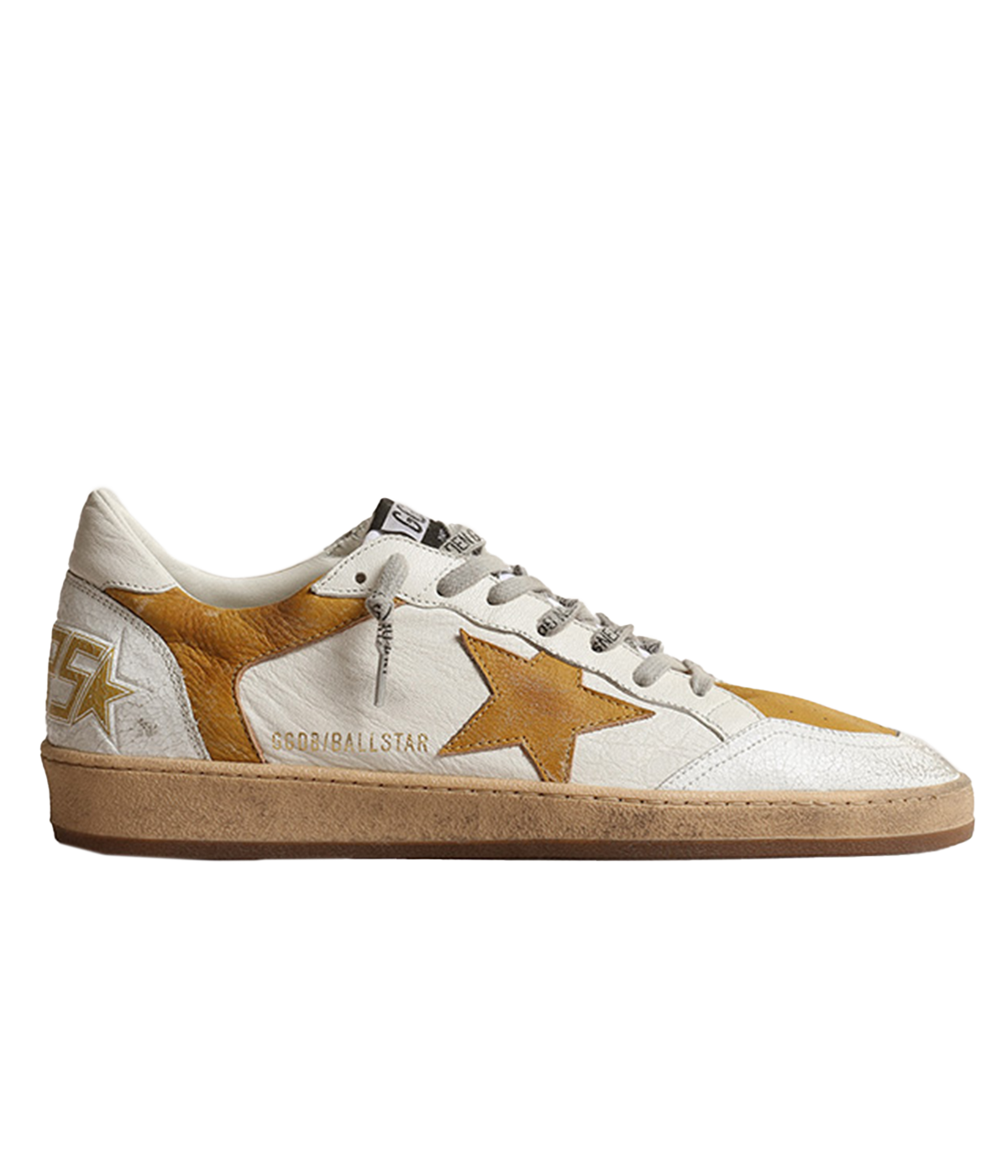 Ballstar Nappa and Nabuk in White & Mustard