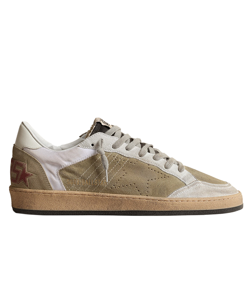 Ball Star Suede Grosgrain Upper Skate Star in Taupe & White