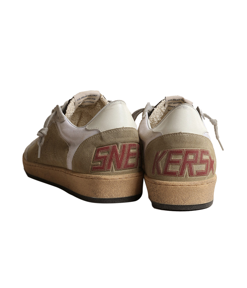 Ball Star Suede Grosgrain Upper Skate Star in Taupe & White