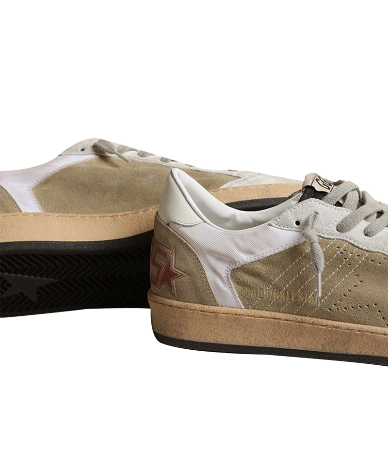 Ball Star Suede Grosgrain Upper Skate Star in Taupe & White