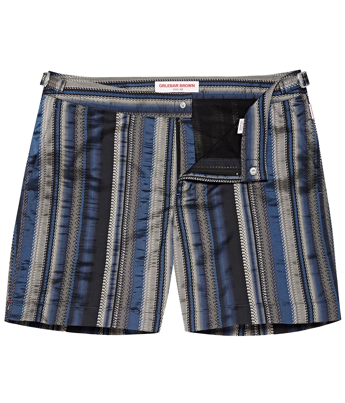 Bulldog Tanami Stripe Swim Short in Night Iris & Dark Sapphire