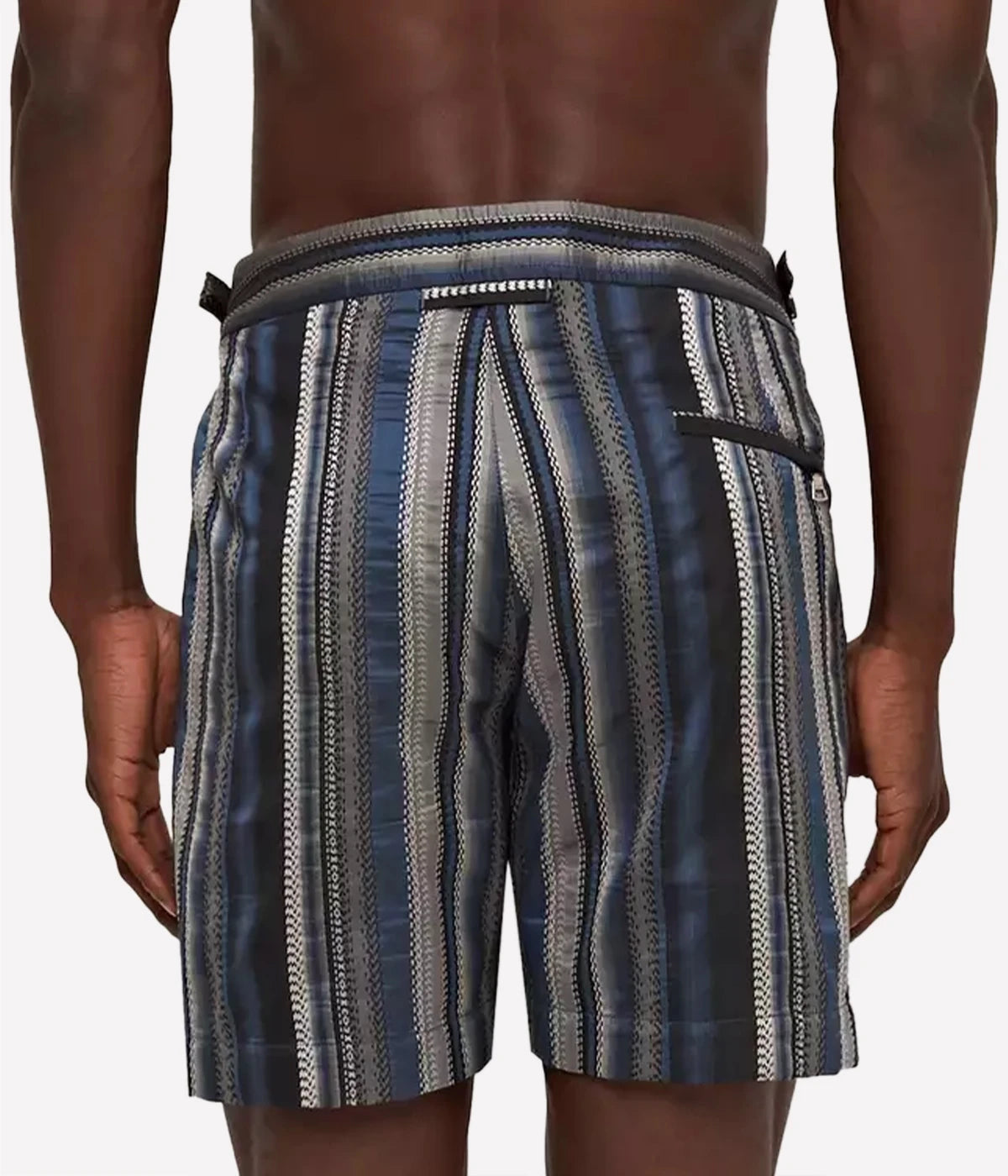 Bulldog Tanami Stripe Swim Short in Night Iris & Dark Sapphire