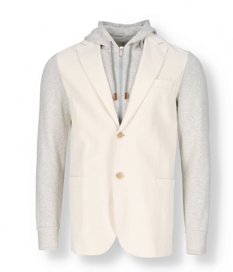 Colour Block Jacket in Sabbia Grigio Chiaro