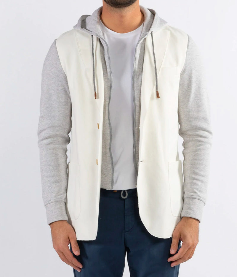 Colour Block Jacket in Sabbia Grigio Chiaro