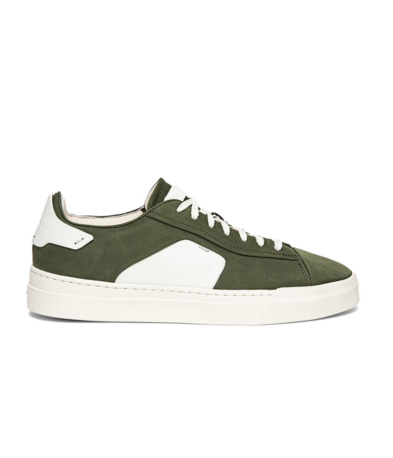 Darts Nubuck Low Top Sneakers in Olive Green